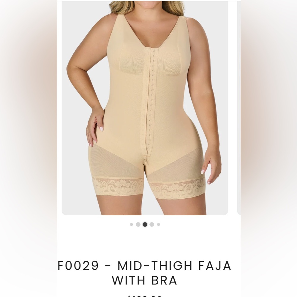 M&D Faja Mid-Thigh with Bra. Size 2XL High Compresion